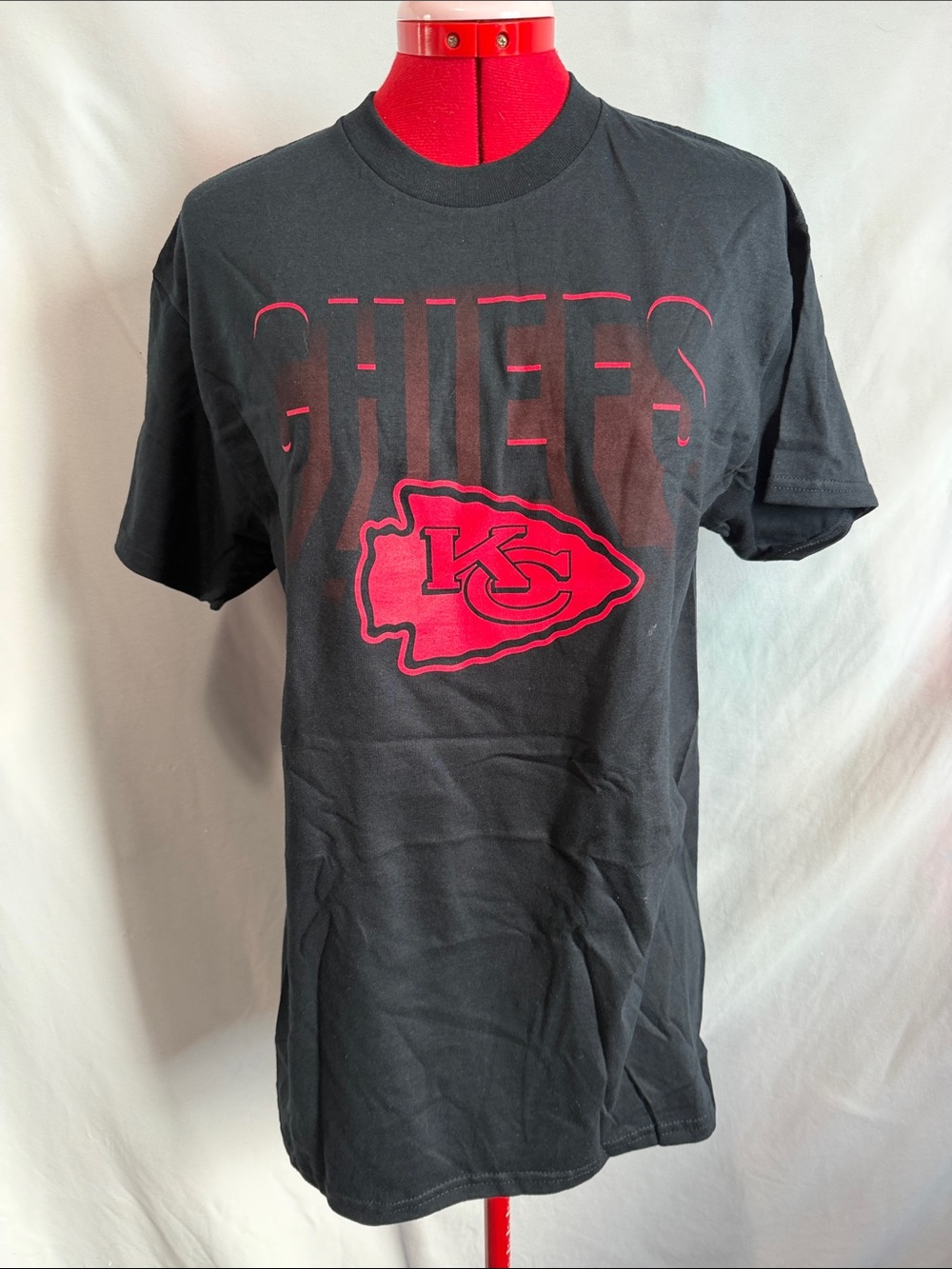 Kansas City Chiefs Black & Red Short Sleeve Graphic Tee